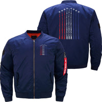 Thumbnail for American Flag USA Fighter Jet Con Trail christmas JACKET THE AV8R