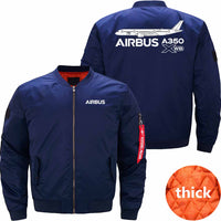 Thumbnail for AIRBUS A350 XWB Ma-1 Bomber Jacket Flight Jacket Aviator Jacket THE AV8R