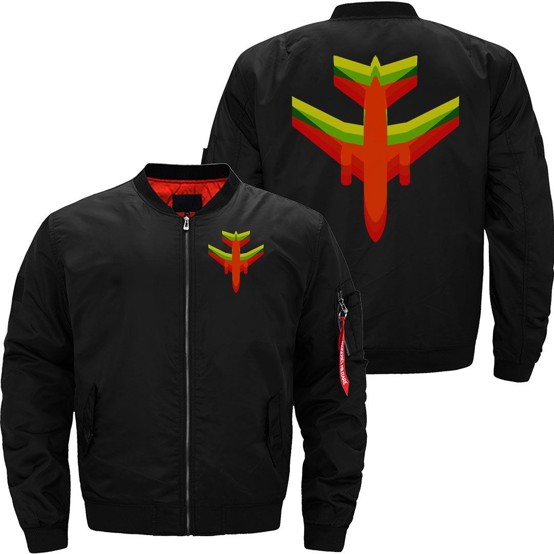 Multi Colored Jet Airplane in Motion JACKET THE AV8R