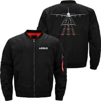 Thumbnail for AIRBUS A380 RUNWAY Ma-1 Bomber Jacket Flight Jacket Aviator Jacket THE AV8R