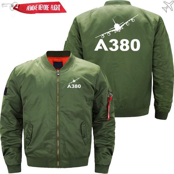 AIRBUS A380 TURNING Ma-1 Bomber Jacket Flight Jacket Aviator Jacket THE AV8R