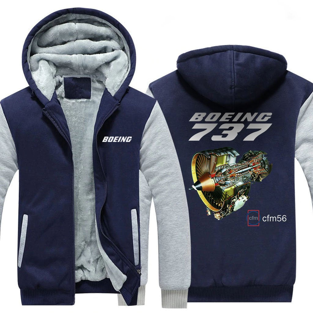 B737 CFM56 DESIGNED ZIPPER SWEATER THE AV8R