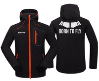 Thumbnail for BORN TO FLY DESIGNED FLEECE HOODIE THE AV8R