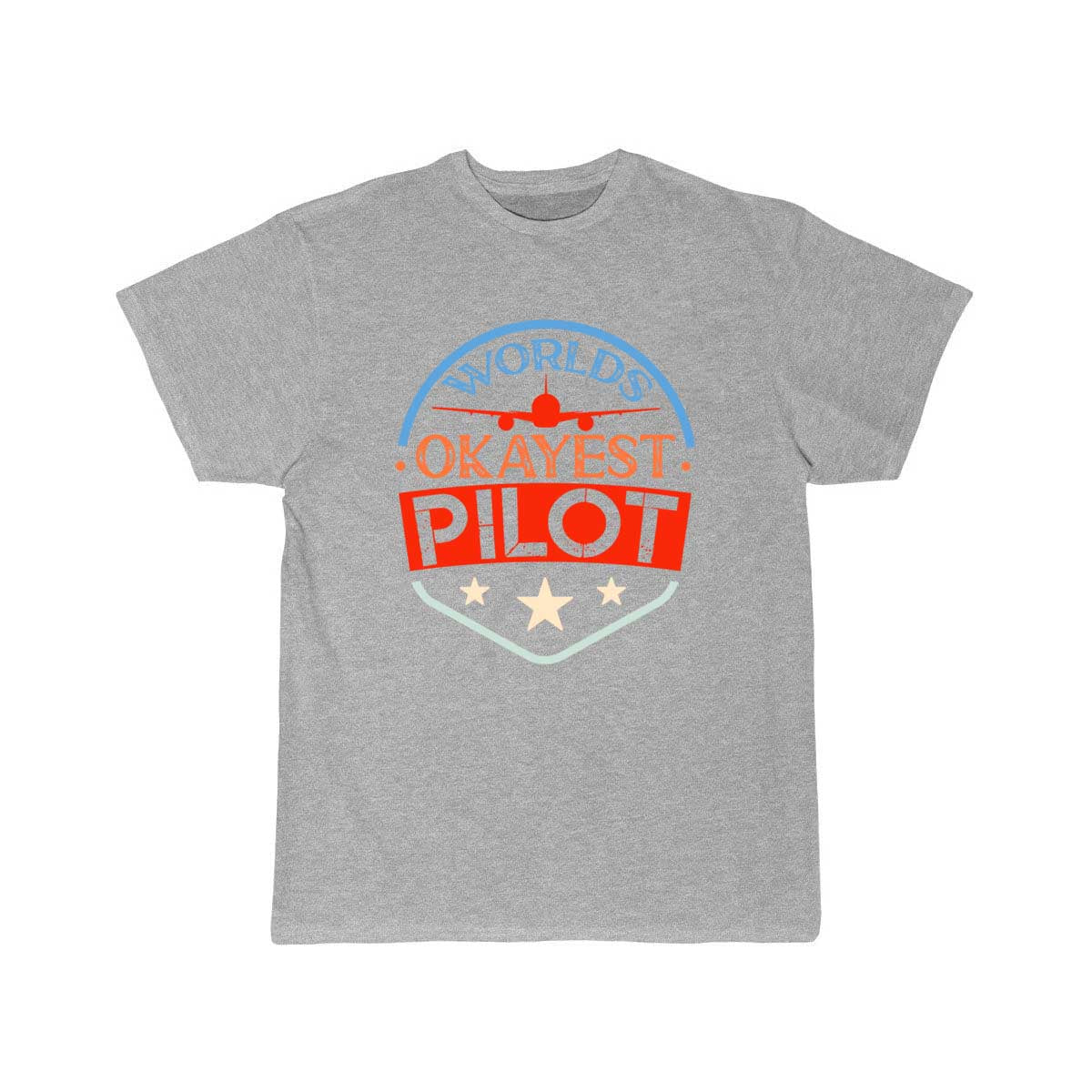 Worlds Okayest Pilot American Flag Navigation T-SHIRT THE AV8R