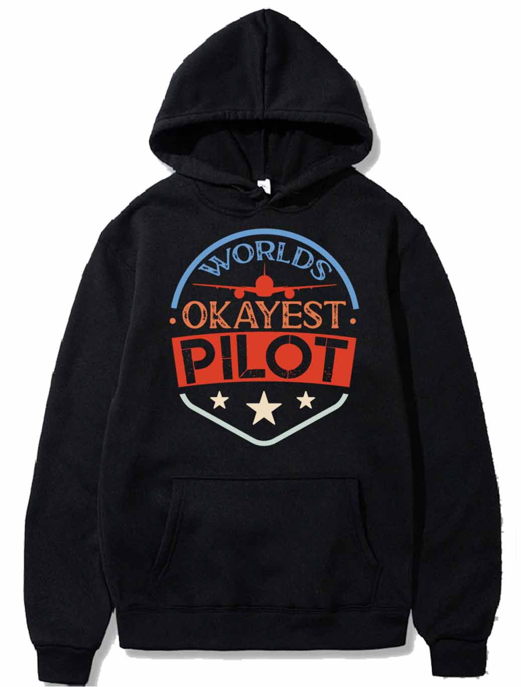 Worlds Okayest Pilot American Flag Navigation PULLOVER THE AV8R