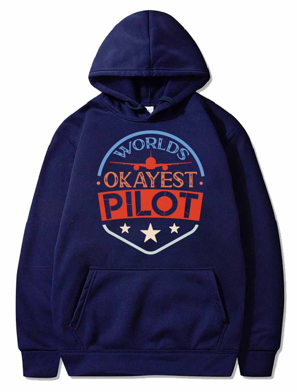 Worlds Okayest Pilot American Flag Navigation PULLOVER THE AV8R