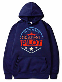 Thumbnail for Worlds Okayest Pilot American Flag Navigation PULLOVER THE AV8R