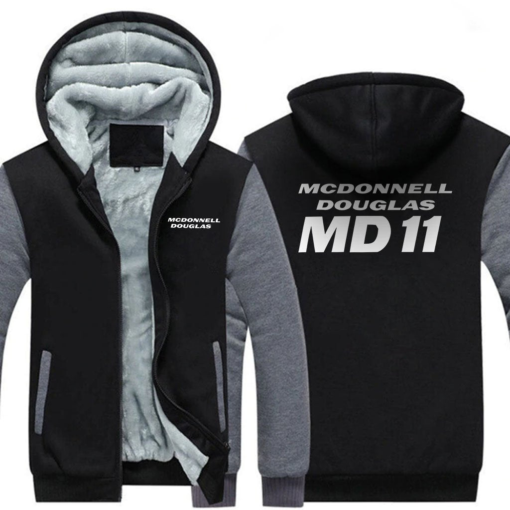 MCDONNELL DOUGLAS MD 11 DESIGNED ZIPPER SWEATER THE AV8R