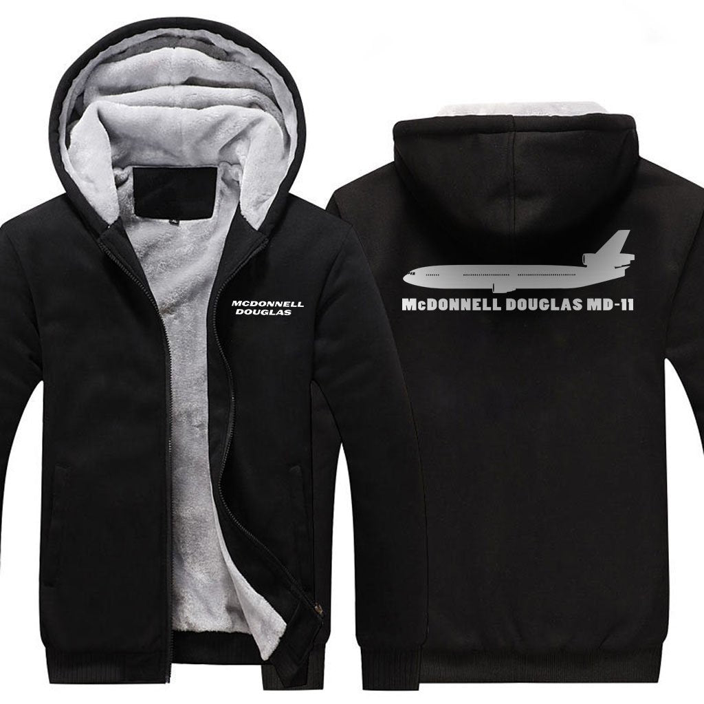 MCDONNELL DOUGLAS MD 11 DESIGNED ZIPPER SWEATER THE AV8R