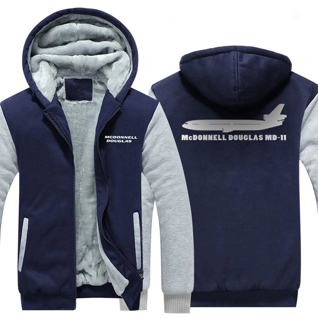 MCDONNELL DOUGLAS MD 11 DESIGNED ZIPPER SWEATER THE AV8R