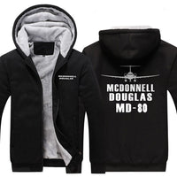 Thumbnail for MCDONNELL DOUGLAS MD 80 DESIGNED ZIPPER SWEATER THE AV8R