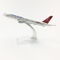 Thumbnail for Turkish Airlines Boeing 777 Airplane model Turkey 16CM B777 Plane model Alloy Metal Diecast Aircraft model Toy plane gift AV8R