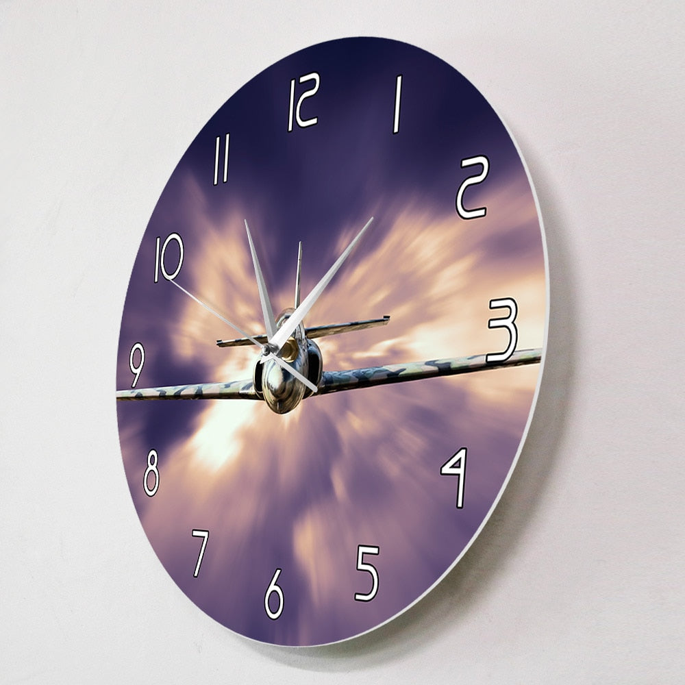MILITARY JET FIGHTER MODERN WALL CLOCK THE AVIATOR