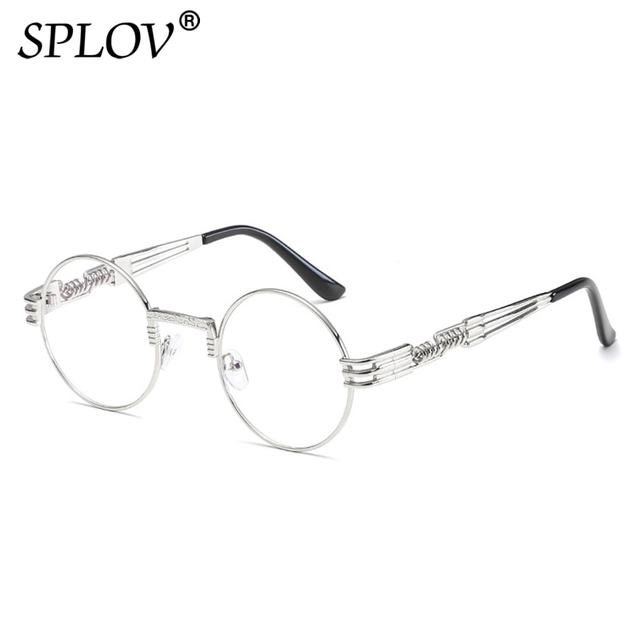 New Fashion Retro Steampunk Round Metal Sunglasses for Men Women AV8R