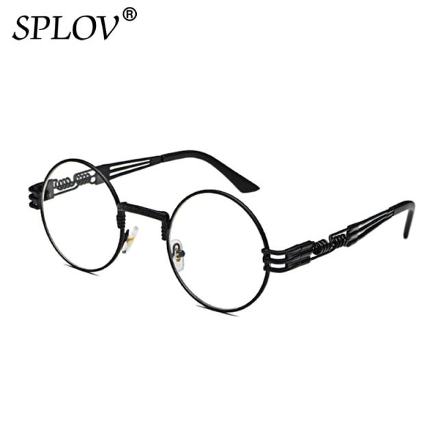 New Fashion Retro Steampunk Round Metal Sunglasses for Men Women AV8R