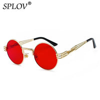 Thumbnail for New Fashion Retro Steampunk Round Metal Sunglasses for Men Women AV8R