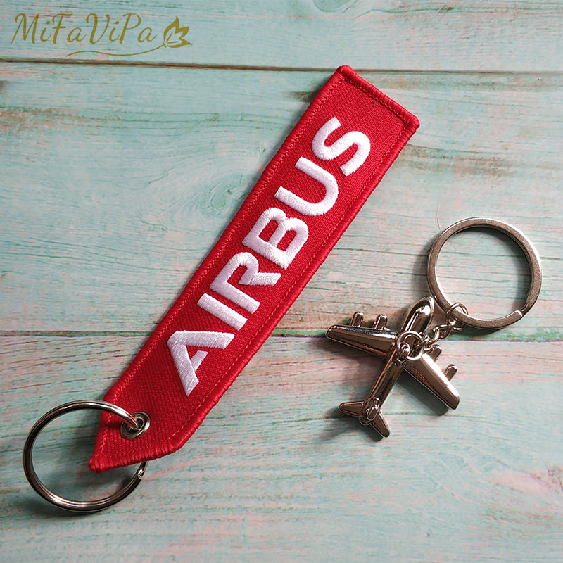 Fashion Trinket Blue AIRBUS Gift Aviation Keychain Aircraft Key Chain AV8R