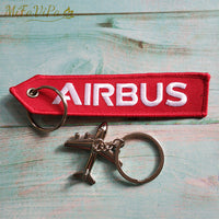 Thumbnail for Fashion Trinket Blue AIRBUS Gift Aviation Keychain Aircraft Key Chain AV8R