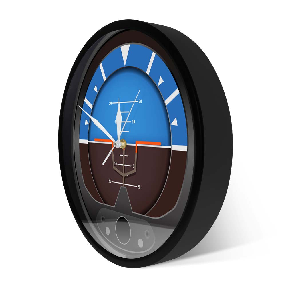 Aircraft Attitude Indicator Silent Non Ticking Wall Clock Flight Instrument Home Décor Wall Watch Pilots Art Décor Modern Clock AV8R