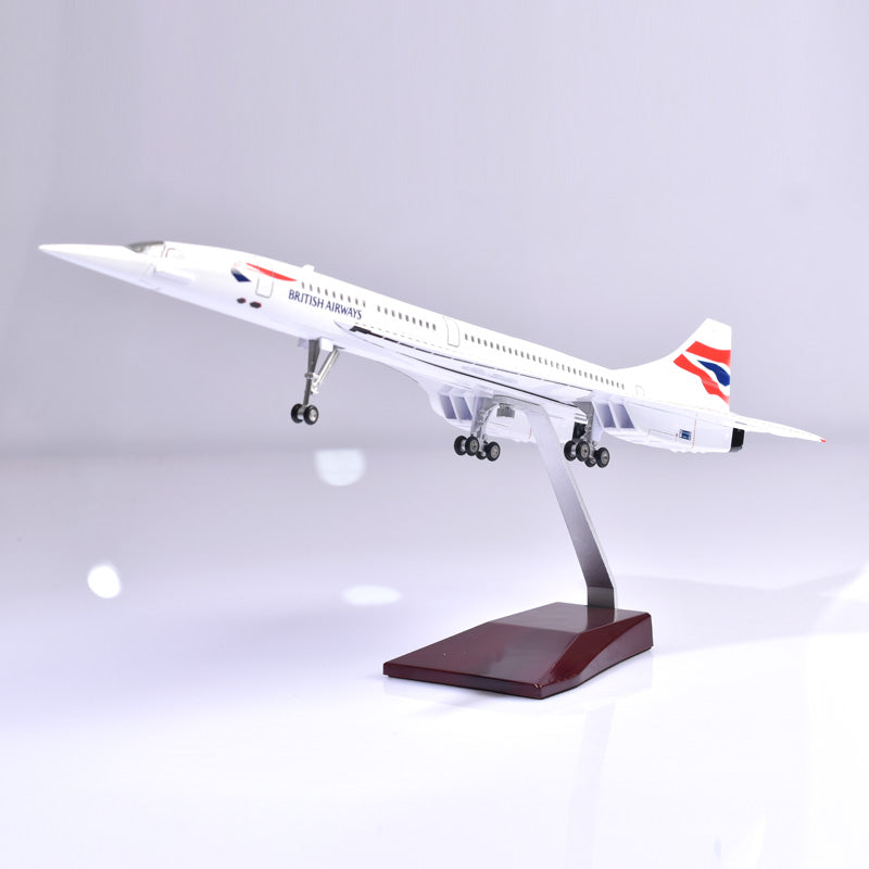 British Concord With Light &amp; Wheel  Plane Model Airplane Model Aircraft AV8R