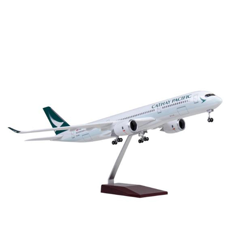 Cathay Pacific Airbus A350 Airplane Model Plane With Light &amp; Wheel Aircraft AV8R