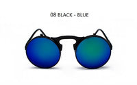 Thumbnail for Sunglasses Round Metal Women Men Style Retro Flip Circular Double Sun Glasses AV8R
