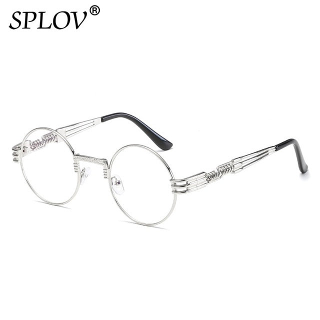 New Fashion Retro Steampunk Round Metal Sunglasses for Men and Women AV8R