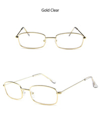 Thumbnail for Vintage Small Rectangle Sunglasses Men Women Retro Metal Frame Sun Glasses AV8R
