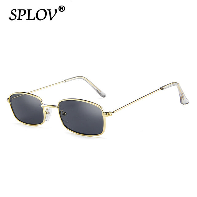 Vintage Small Rectangle Sunglasses Men Women Retro Metal Frame Sun Glasses AV8R