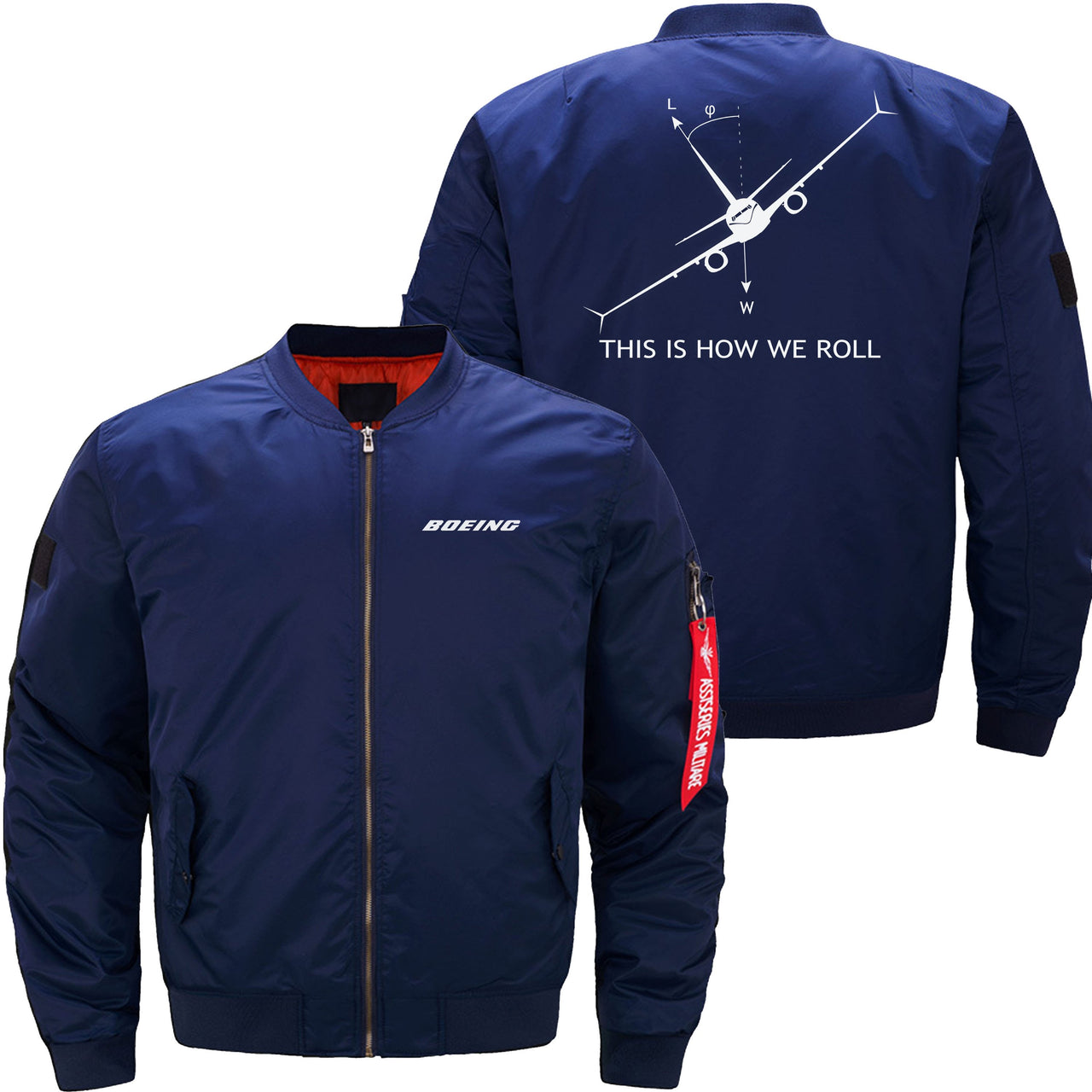 THIS IS HOW WE ROLL B737 Ma-1 Bomber Jacket Flight Jacket Aviator Jacket70 THE AV8R