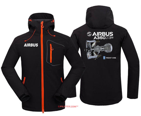 AIRBUS A350XWB ENGINE Fleece Hoodie