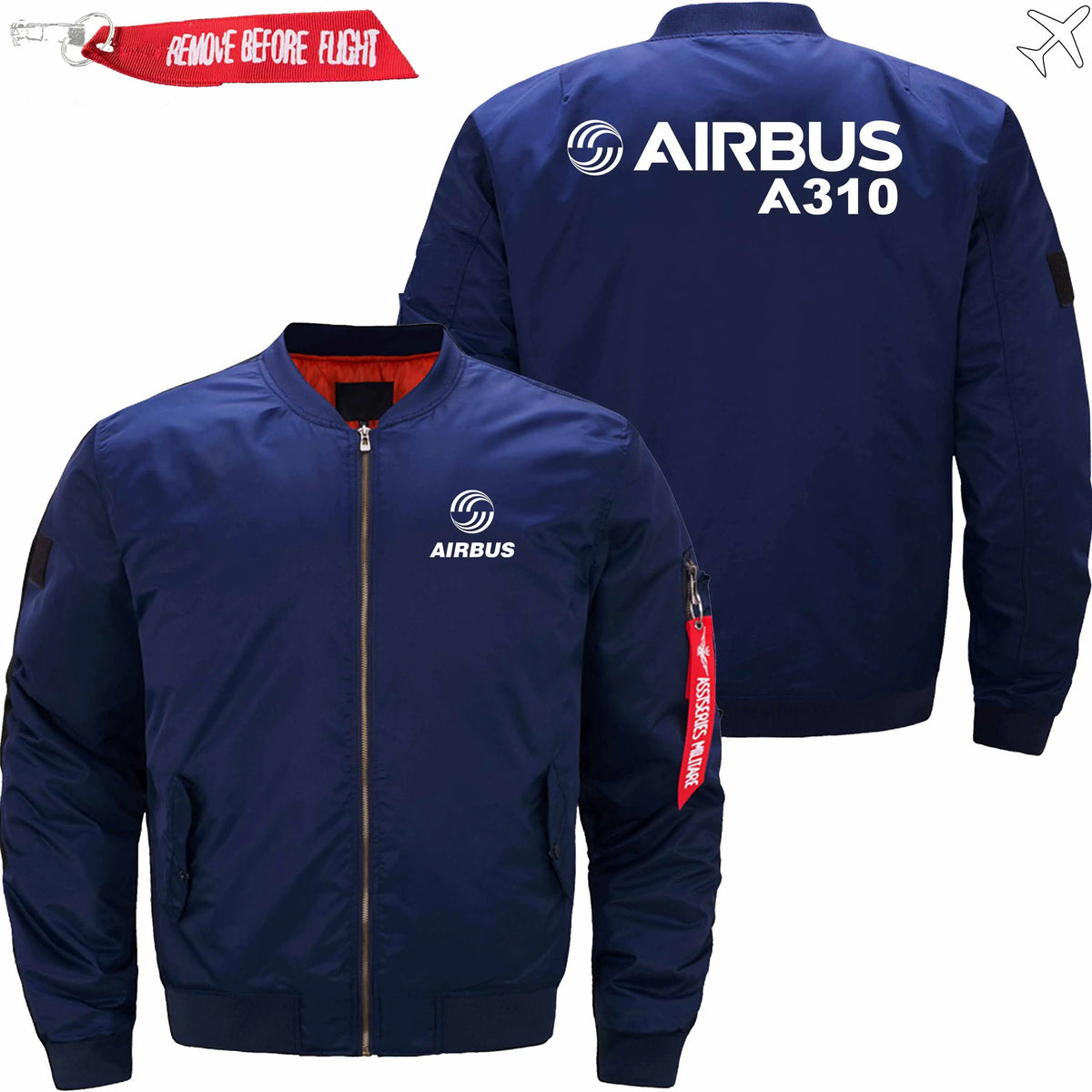 AIRBUS A310 MA-1 BOMBER JACKET FLIGHT JACKET AVIATOR JACKET