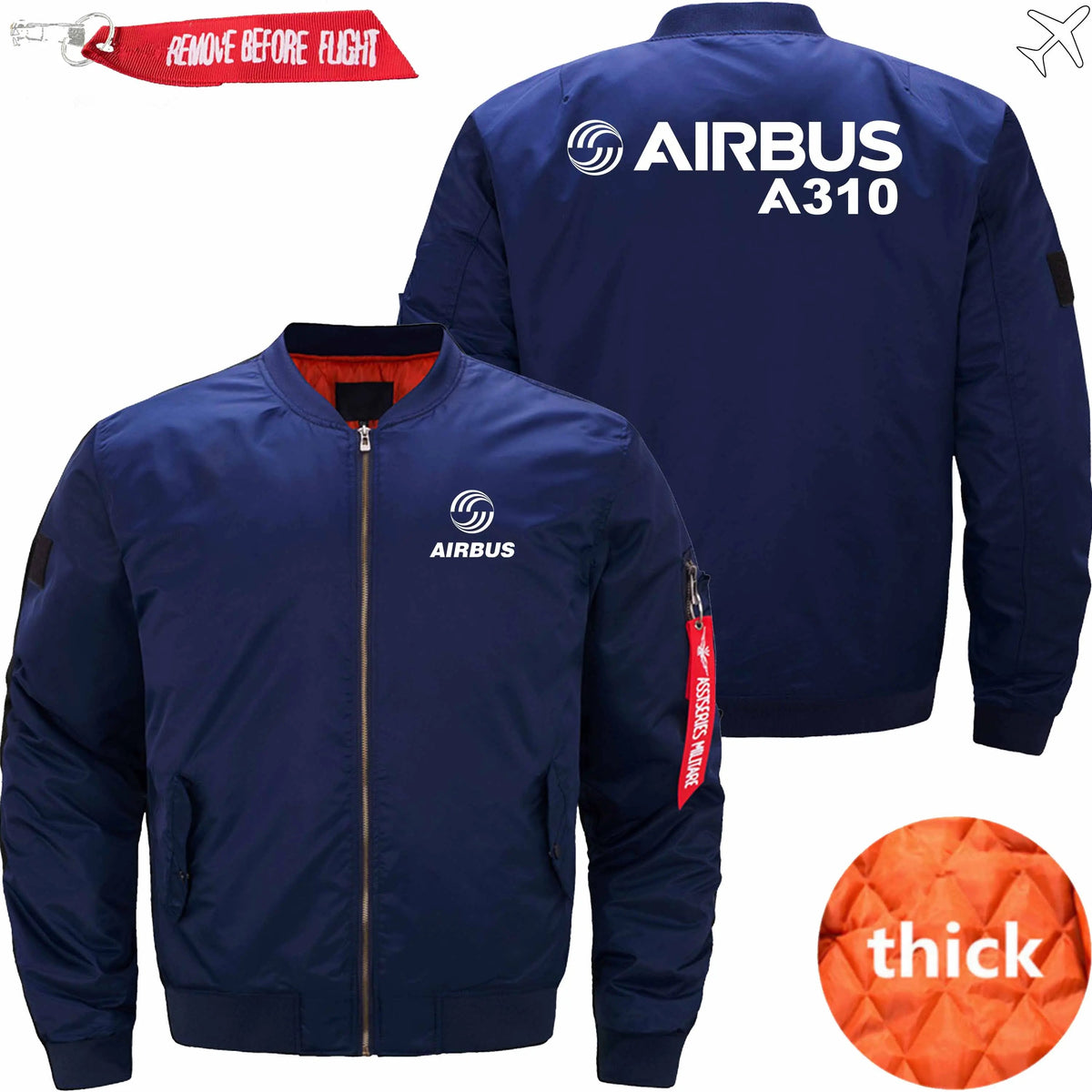 AIRBUS A310 MA-1 BOMBER JACKET FLIGHT JACKET AVIATOR JACKET