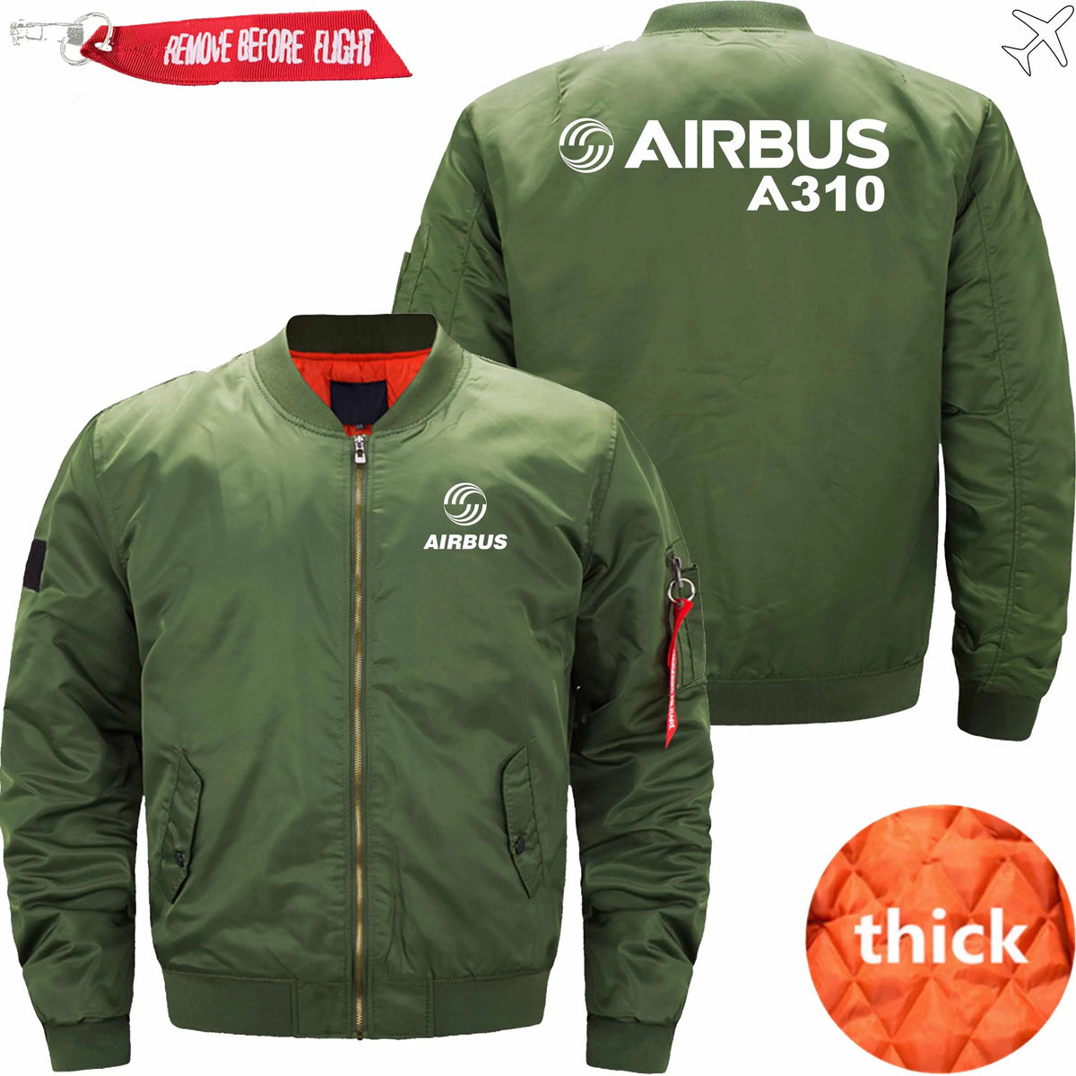 AIRBUS A310 MA-1 BOMBER JACKET FLIGHT JACKET AVIATOR JACKET