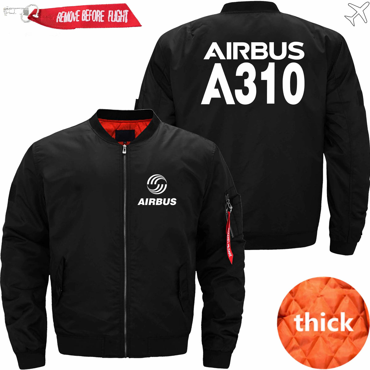 AIRBUS A310 ETET BOMBER JACKET FLIGHT JACKET AVIATOR JACKET