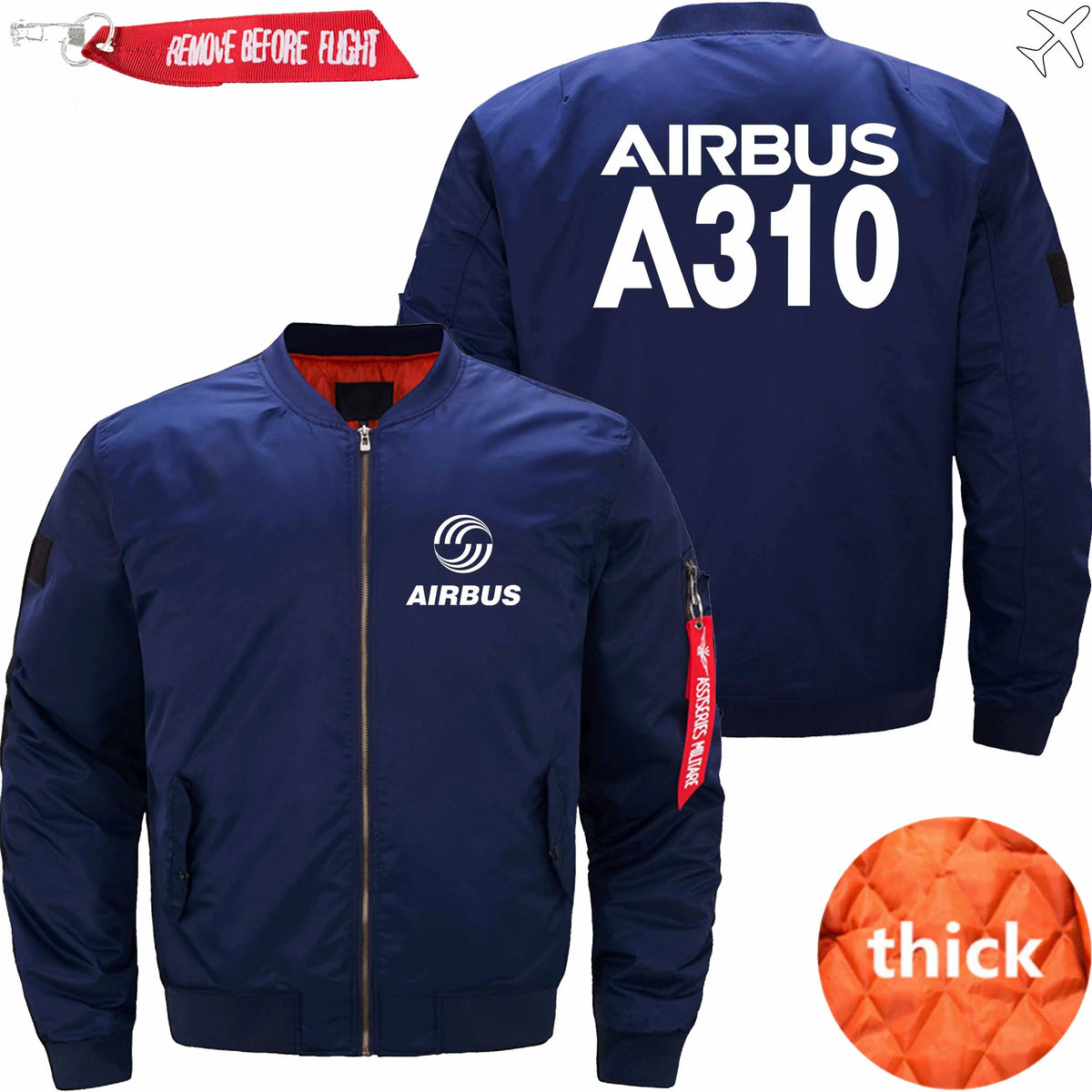 AIRBUS A310 ETET BOMBER JACKET FLIGHT JACKET AVIATOR JACKET