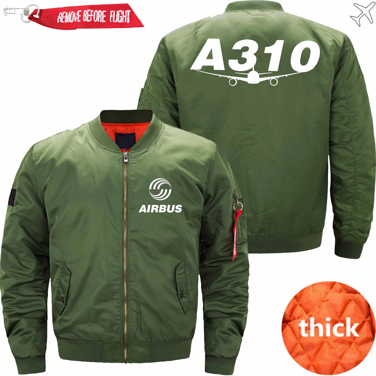 AIRBUS A310 ETET BOMBER JACKET FLIGHT JACKET AVIATOR JACKET