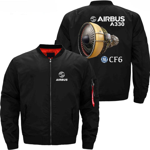 AIRBUS A330 CF6 ENGINES GE AVIATION ETET BOMBER JACKET FLIGHT JACKET AVIATOR JACKET