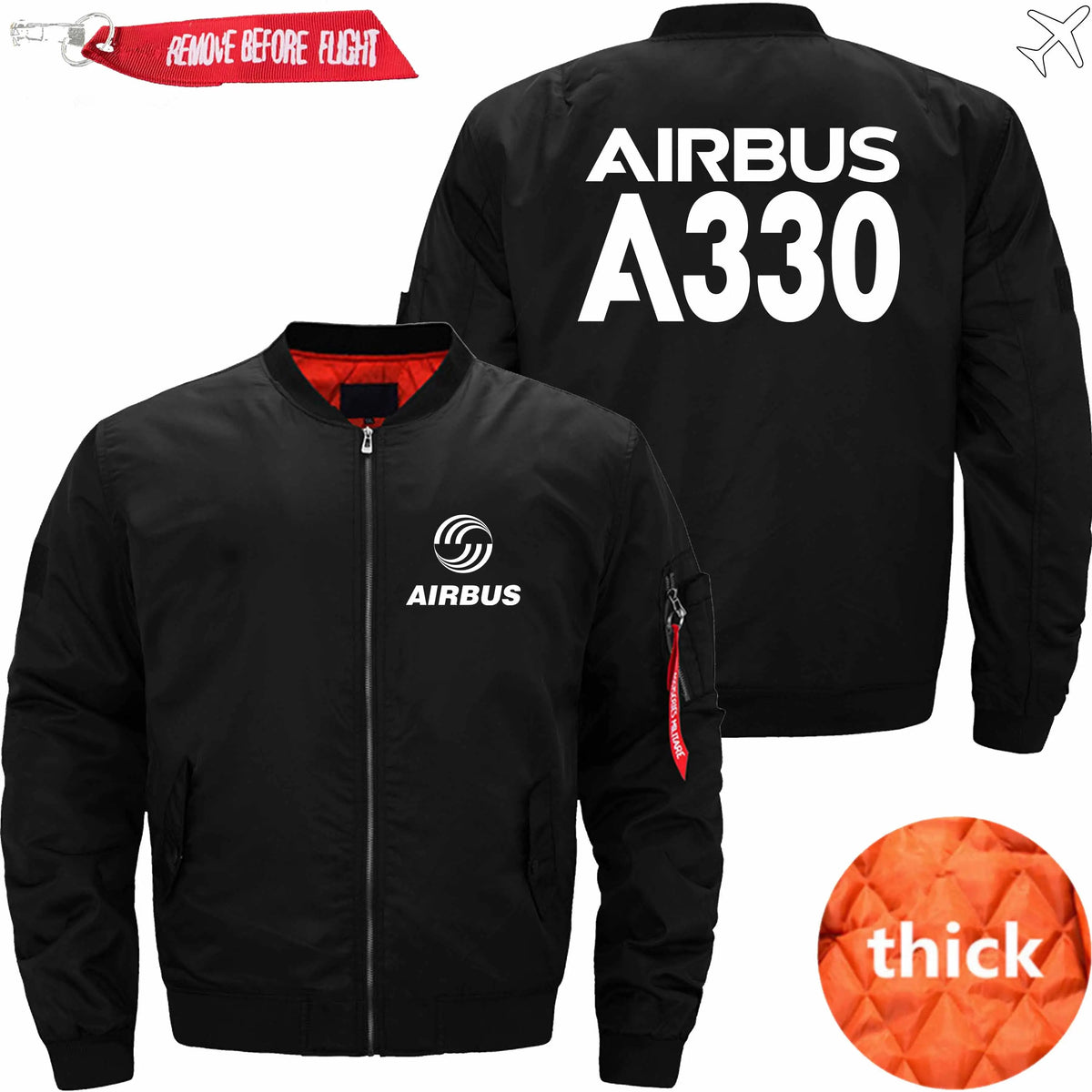 AIRBUS A330 ETET BOMBER JACKET FLIGHT JACKET AVIATOR JACKET