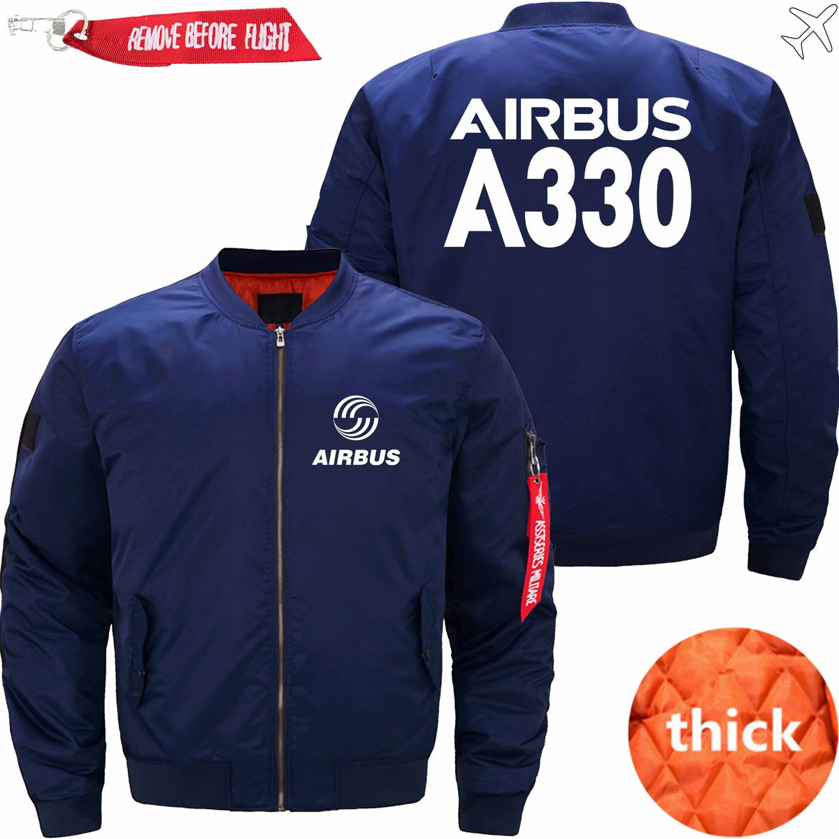 AIRBUS A330 ETET BOMBER JACKET FLIGHT JACKET AVIATOR JACKET