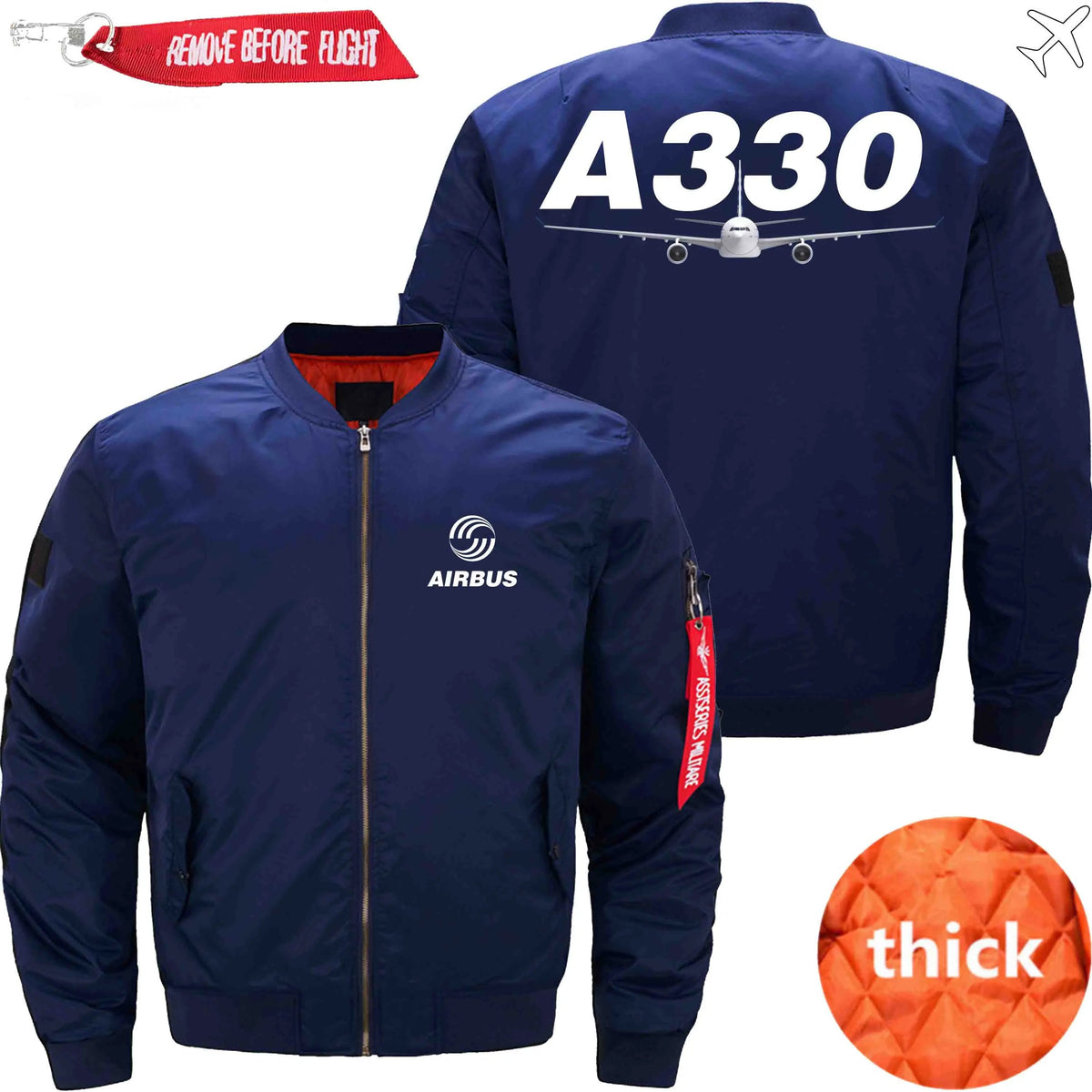 AIRBUS A330 ETET BOMBER JACKET FLIGHT JACKET AVIATOR JACKET