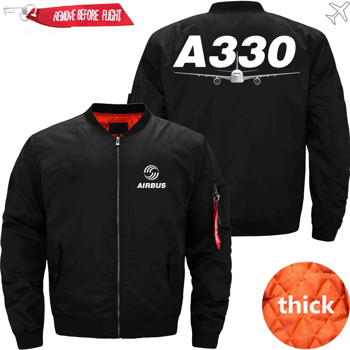 AIRBUS A330 ETET BOMBER JACKET FLIGHT JACKET AVIATOR JACKET