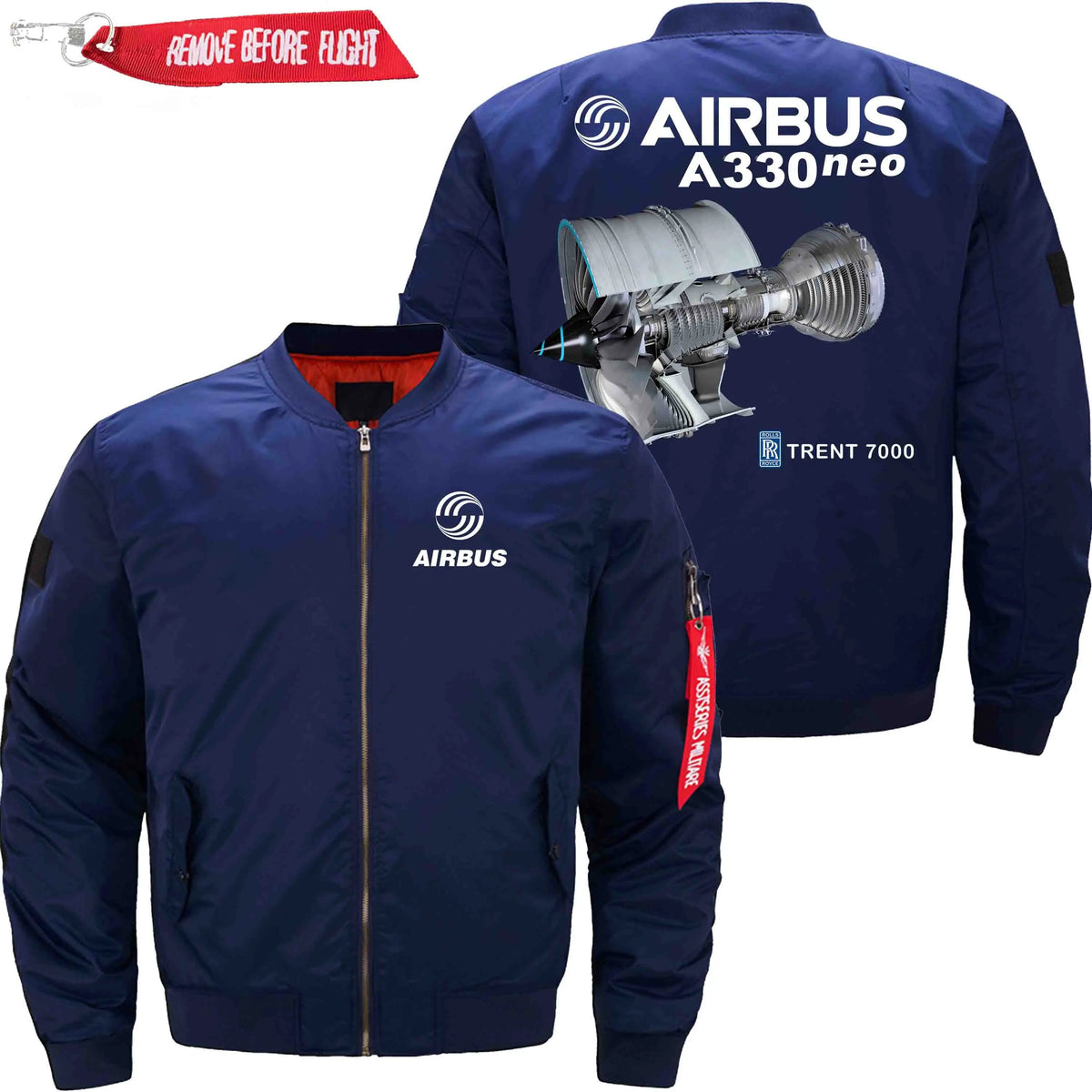 AIRBUS A330 NEO TRTENT 7000 ROLLS-ROYCE ETET BOMBER JACKET FLIGHT JACKET AVIATOR JACKET