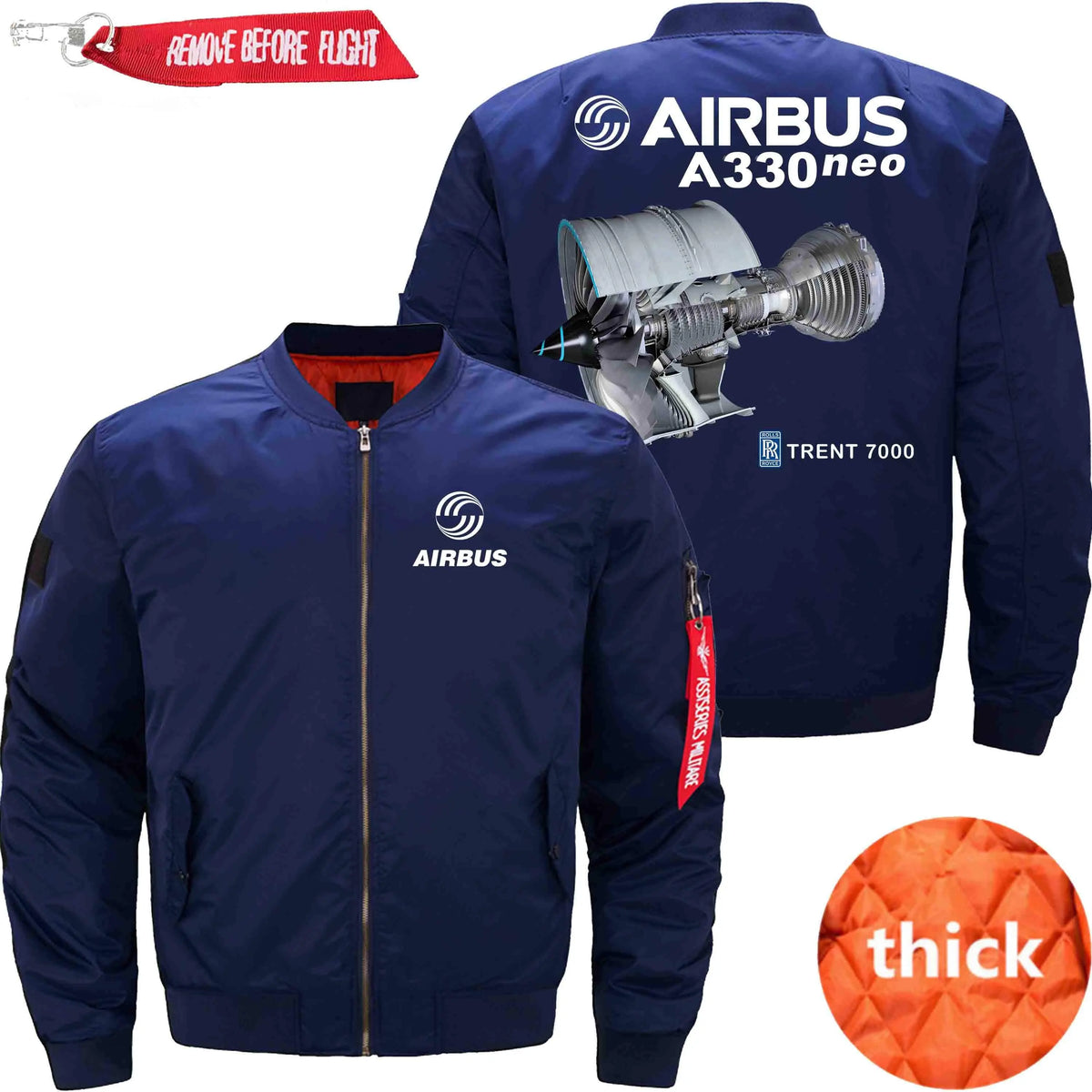 AIRBUS A330 NEO TRTENT 7000 ROLLS-ROYCE ETET BOMBER JACKET FLIGHT JACKET AVIATOR JACKET