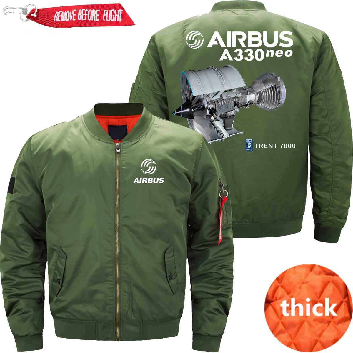 AIRBUS A330 NEO TRTENT 7000 ROLLS-ROYCE ETET BOMBER JACKET FLIGHT JACKET AVIATOR JACKET