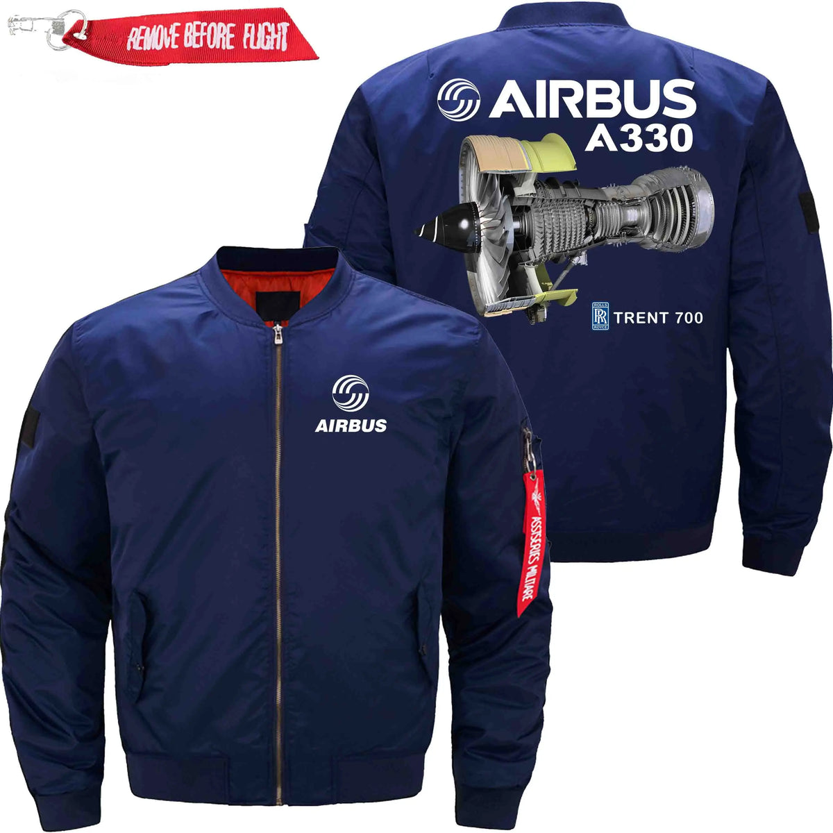 AIRBUS A330 TRENT 700 ROLLS-ROYCE ETET BOMBER JACKET FLIGHT JACKET AVIATOR JACKET