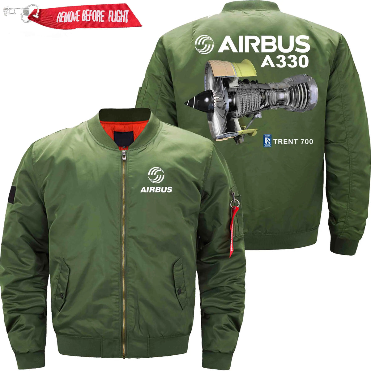 AIRBUS A330 TRENT 700 ROLLS-ROYCE ETET BOMBER JACKET FLIGHT JACKET AVIATOR JACKET