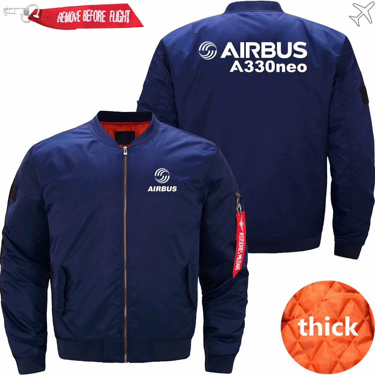 AIRBUS A330NEO Ma-1 Bomber Jacket Flight Jacket Aviator Jacket