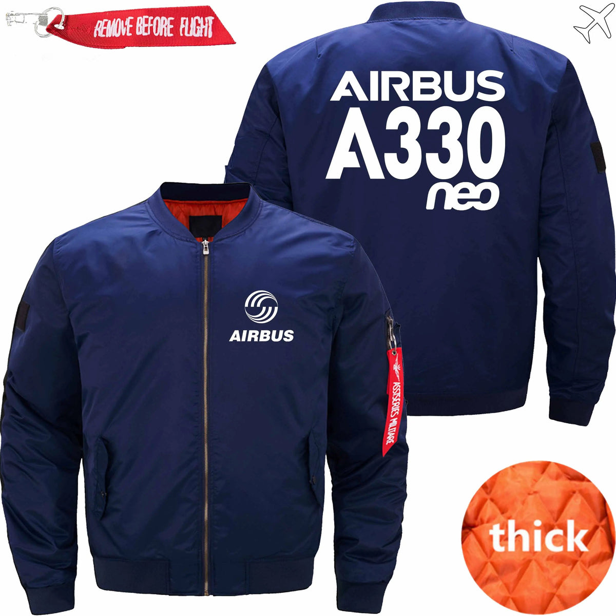 AIRBUS A330NEO ETET BOMBER JACKET FLIGHT JACKET AVIATOR JACKET