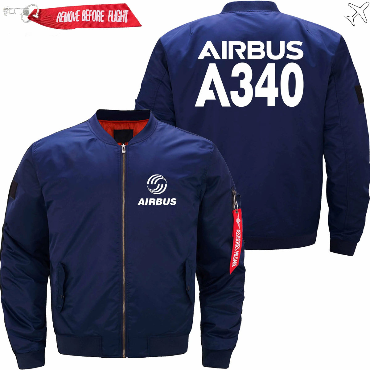 AIRBUS A340 ETET BOMBER JACKET FLIGHT JACKET AVIATOR JACKET